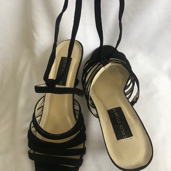 Colin Stuart black suede wrap around heels - Picture 8 of 8